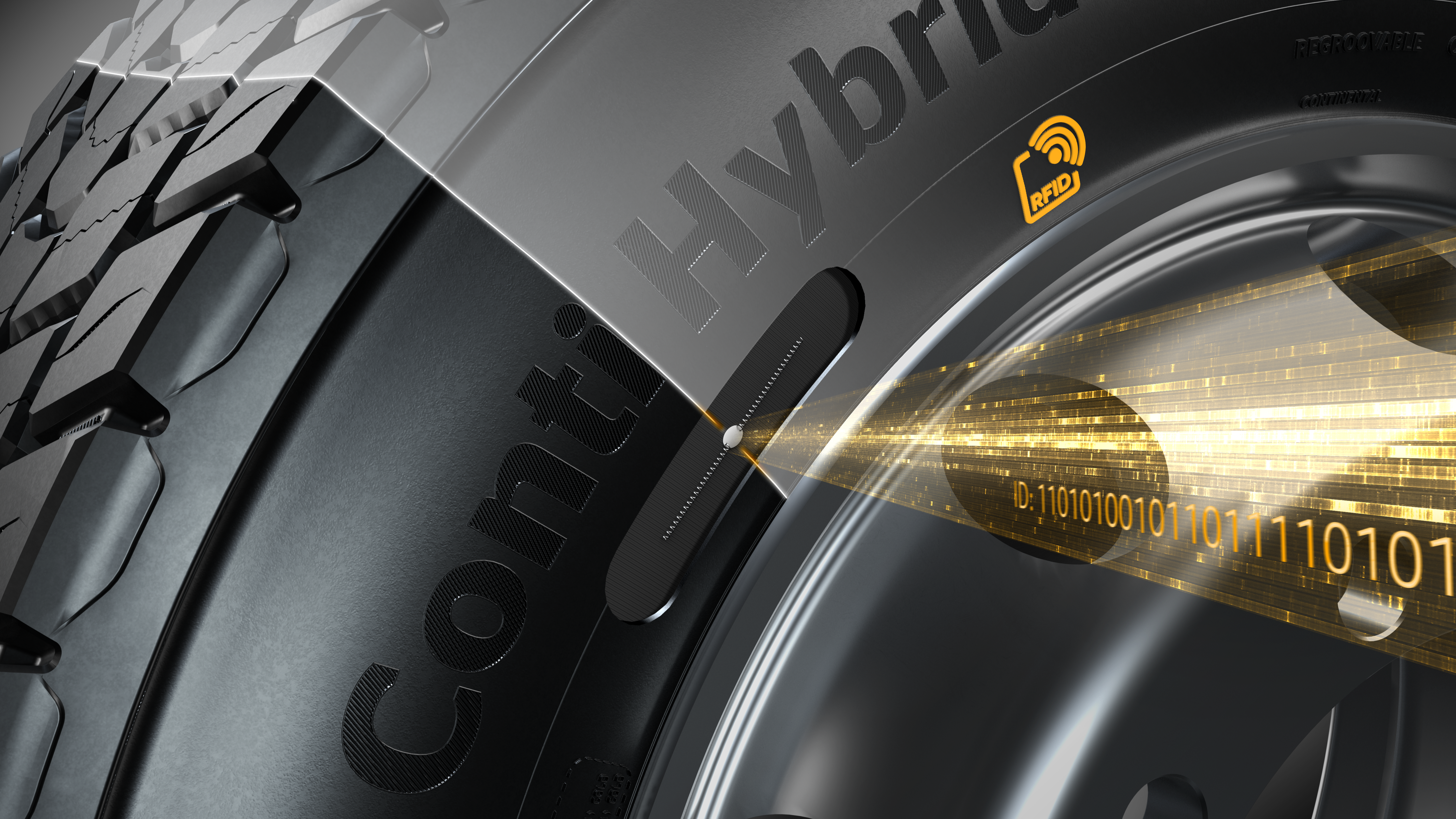 Tire with RFID and sensor