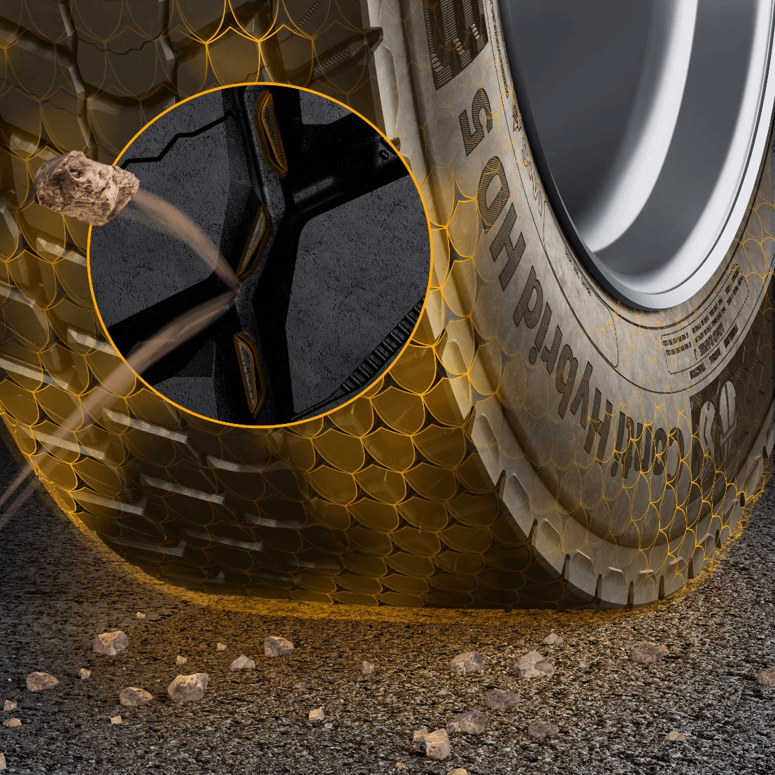 Conti Hybrid HD5 - Tread Durability Continental Conti Hybrid HD5 - Tread Durability technical highlight