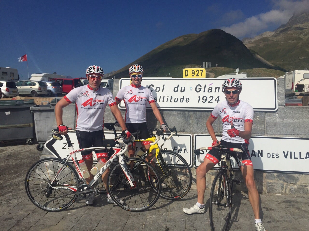 Meinhard Meister y Heiko Grabowski en Col de Glandon en los Alpes © Meinhard Meister