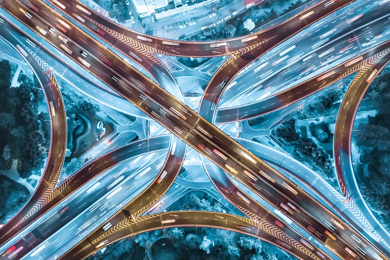 HIghway cross roads HIghway cross roads in Shanghai, China, East Asia.