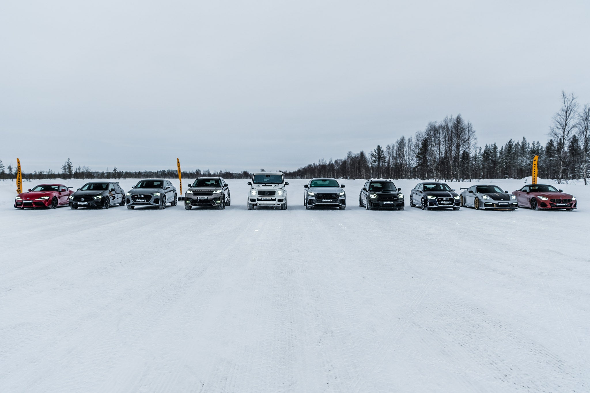 Todos los coches tuneados estaban equipados con neumáticos de invierno Continental ( WinterContact™ TS 850 P, WinterContact™ TS 830 P, WinterContact™ TS 860 S).