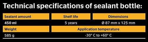 Especificaciones técnicas del Sellador ContiMobilityKit