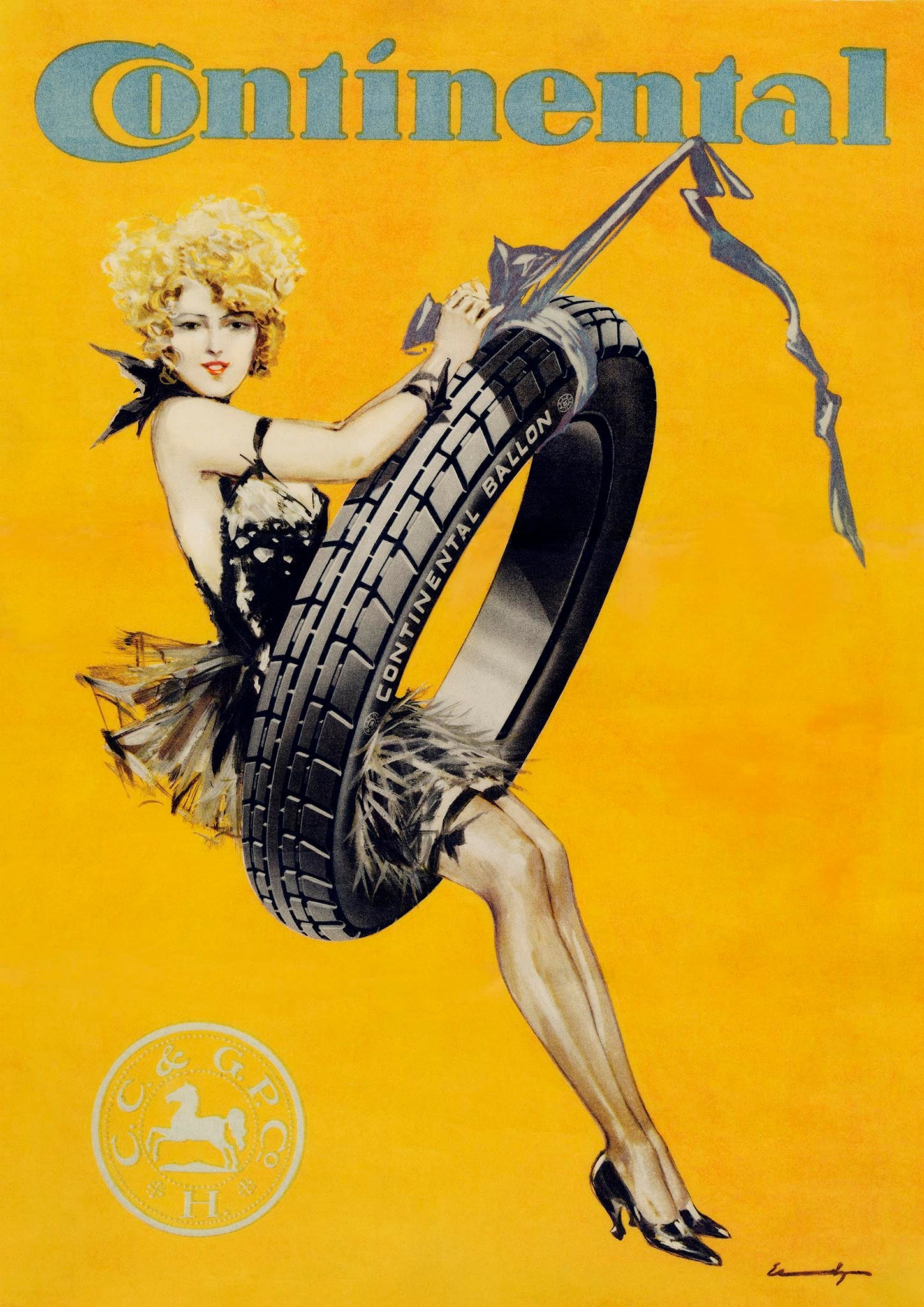 Historical Continental advertising he archives of Continental hold a stunning collection of painted posters.