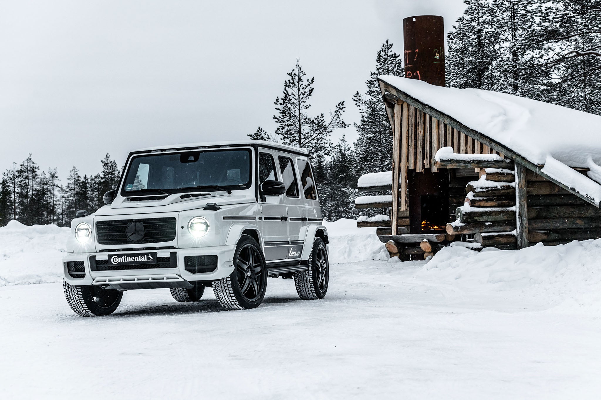 Los neumáticos más anchos de la prueba: el modelo Lorinser G con neumáticos 275/45R22 WinterContact™ TS 850 P.