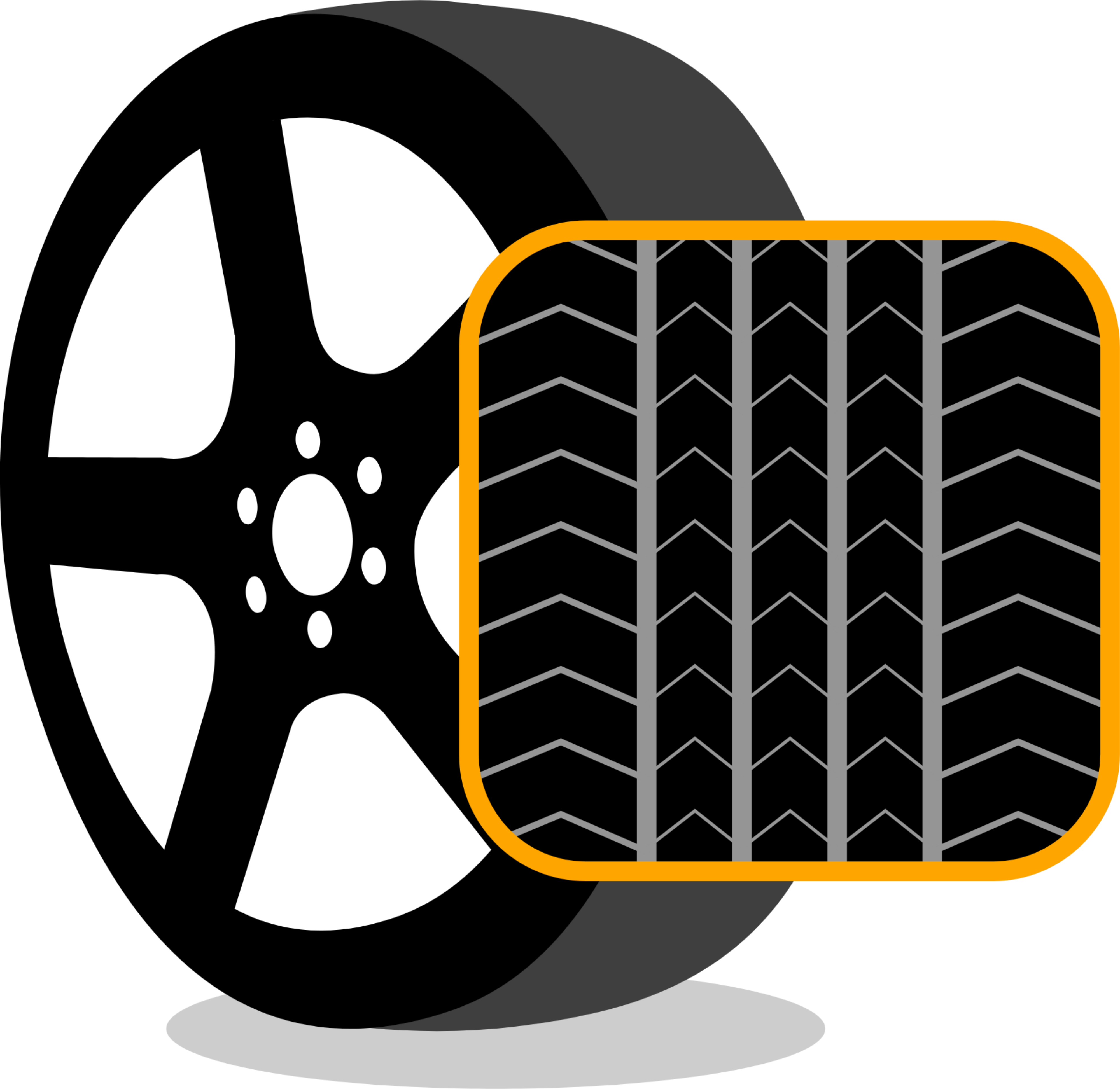 Directional tire tread pattern patrón direccional