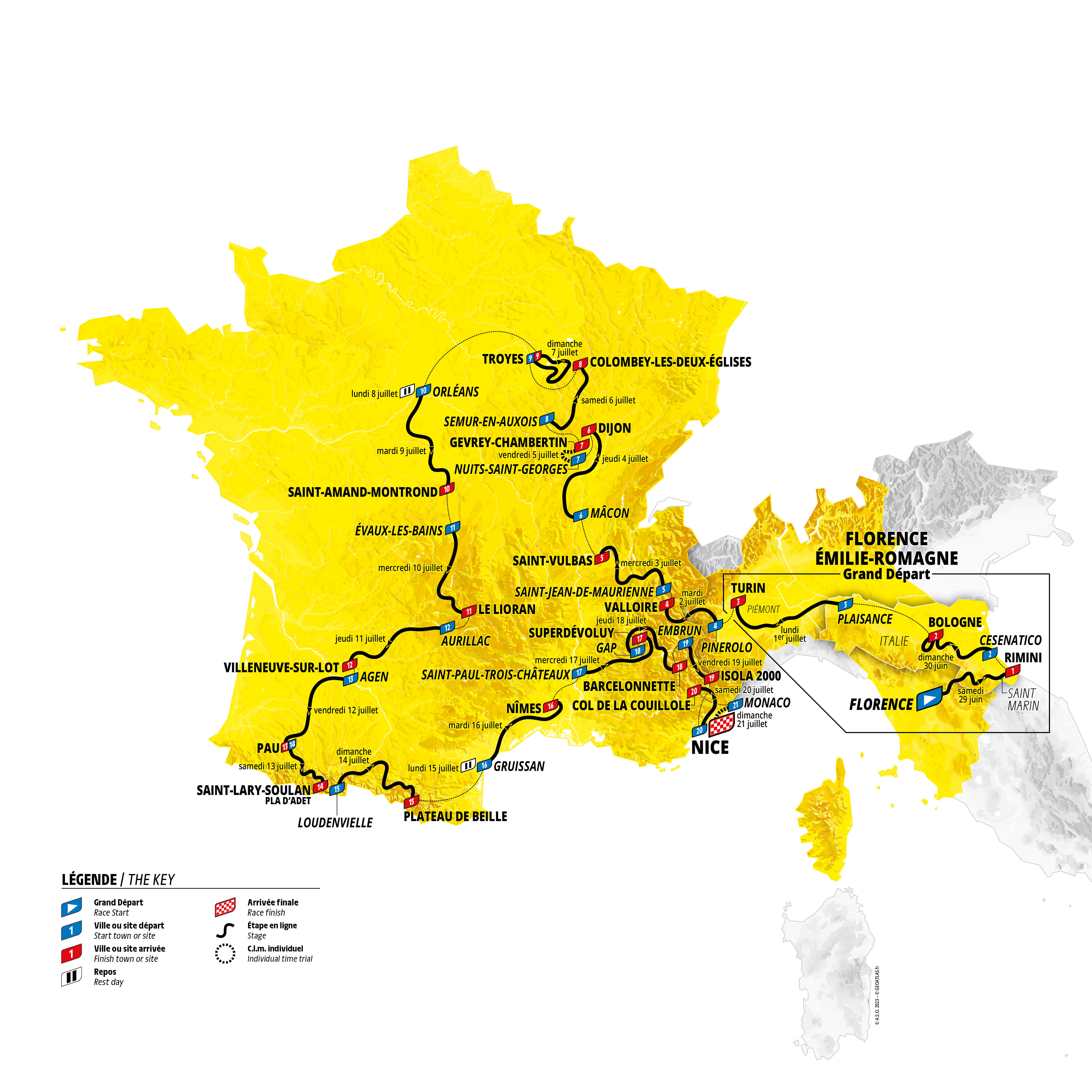 Route Map TDF 2024