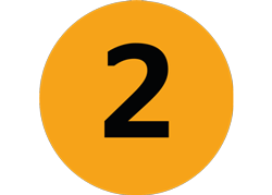 An orange icon containing the number 2