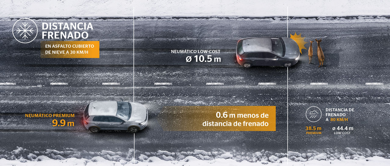 Comparativa frenado Invierno