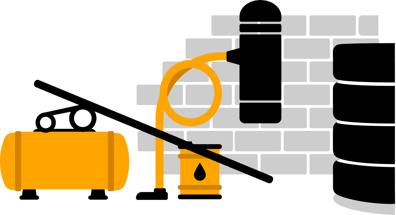Graphics how to store tires entorno con materiales químicos