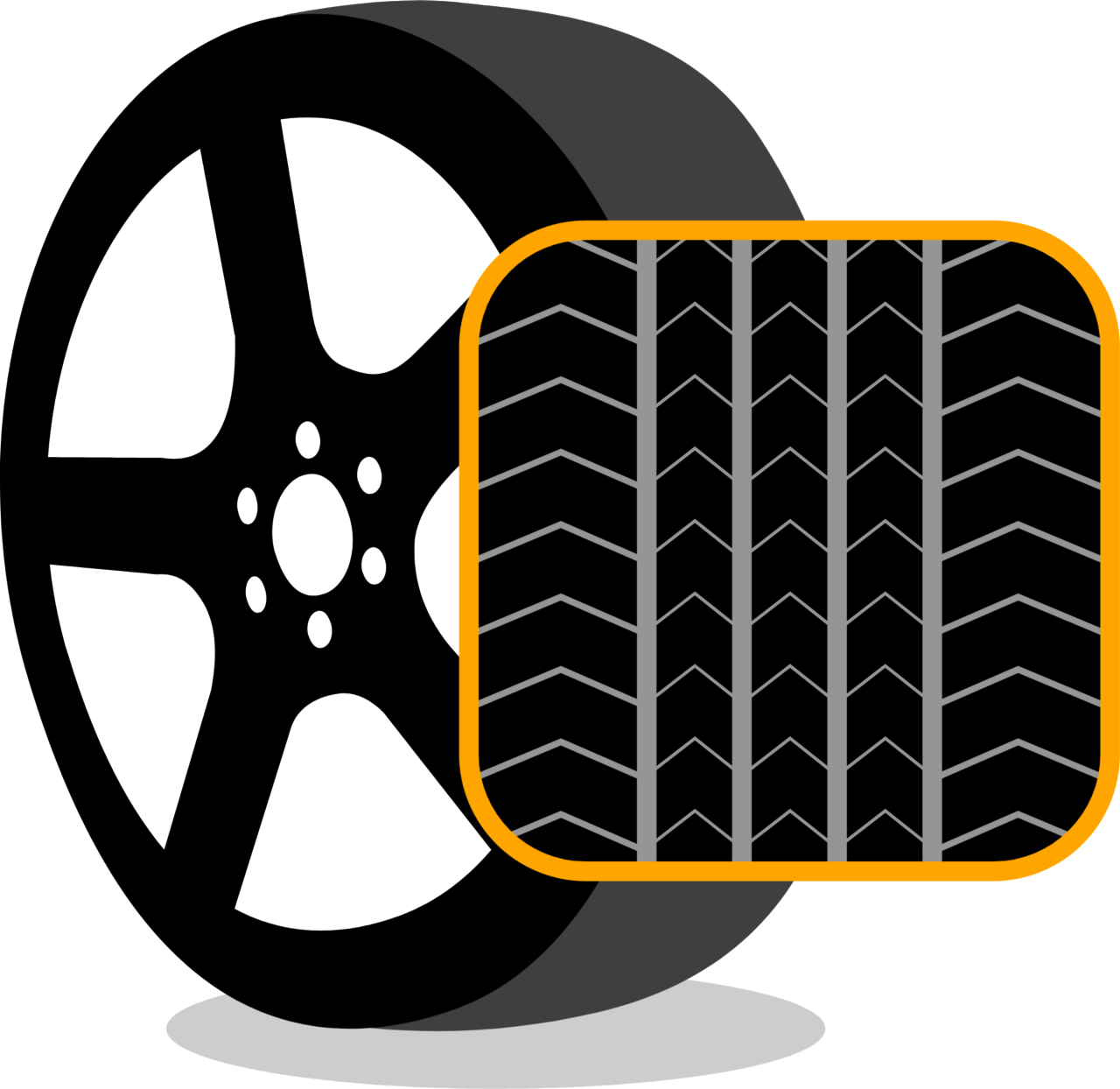 Directional tire tread pattern patrón direccional
